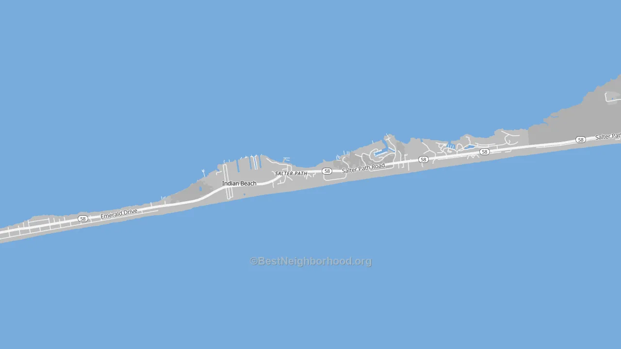 Transit Grade map of Indian Beach, NC