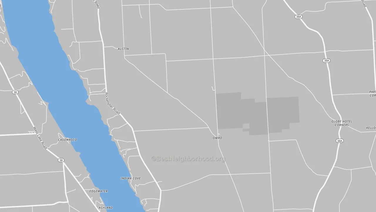 Transit Grade map of Indian Cove, NY