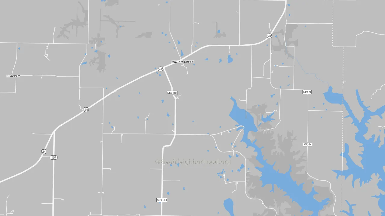 Transit Grade map of Indian Creek, MO