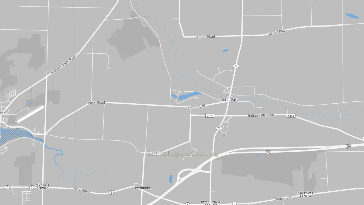 Transit Grade map of Indian Falls, NY