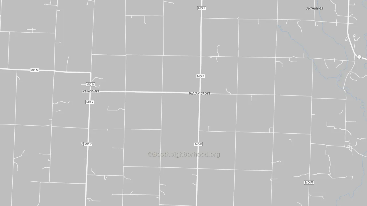 Transit Grade map of Indian Grove, MO
