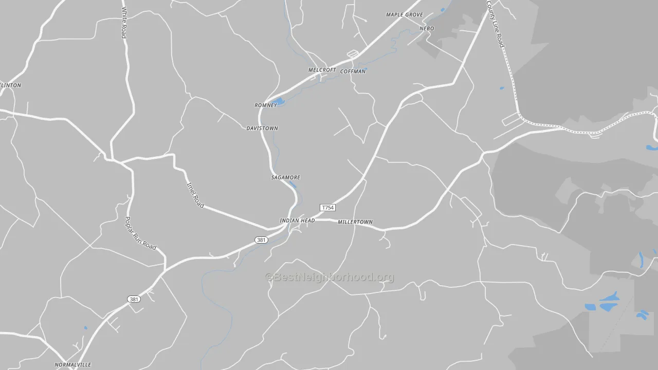 Transit Grade map of Indian Head, PA