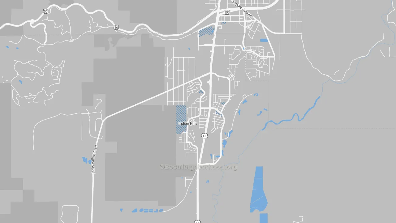 Transit Grade map of Indian Hills, NV
