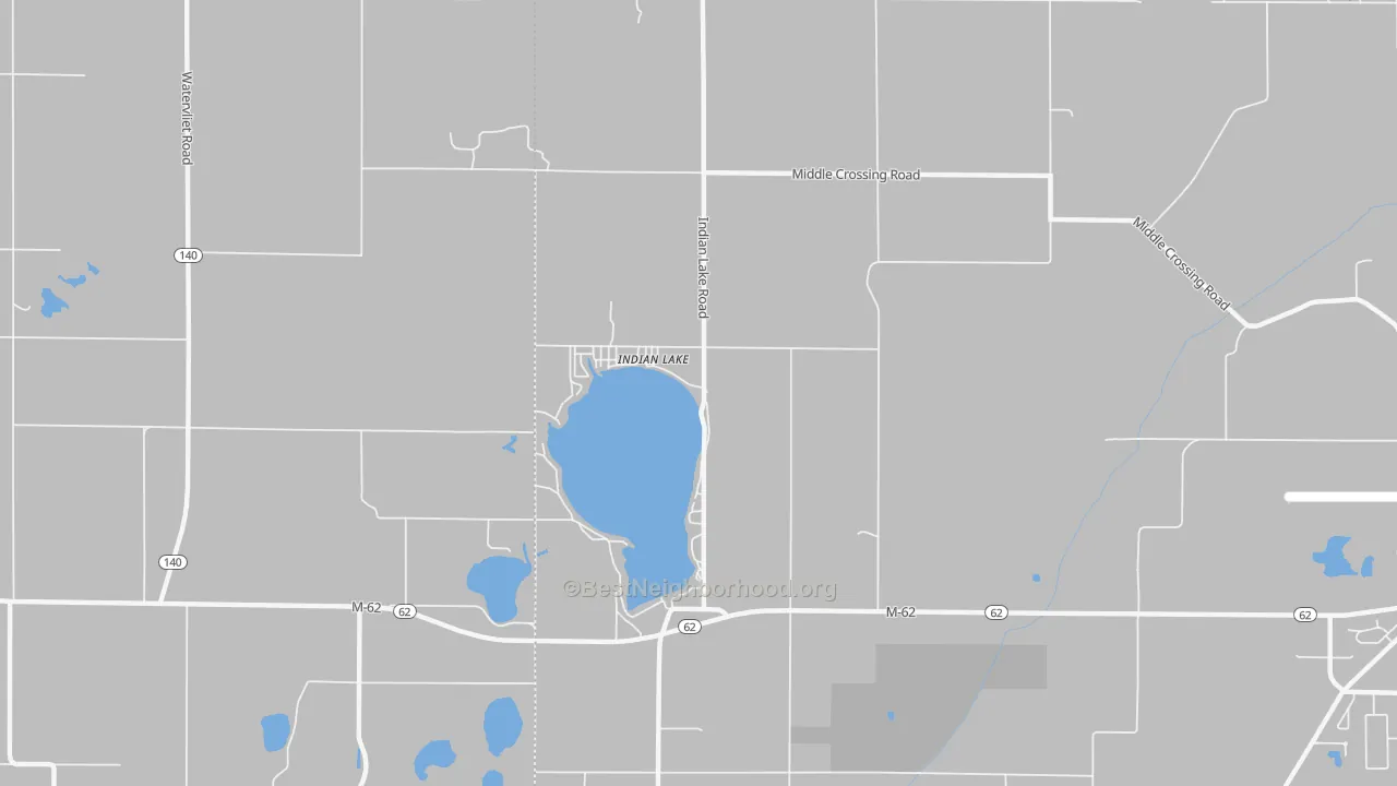 Transit Grade map of Indian Lake, MI