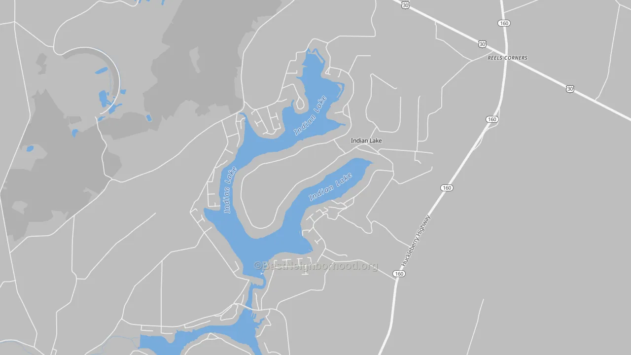 Transit Grade map of Indian Lake, PA