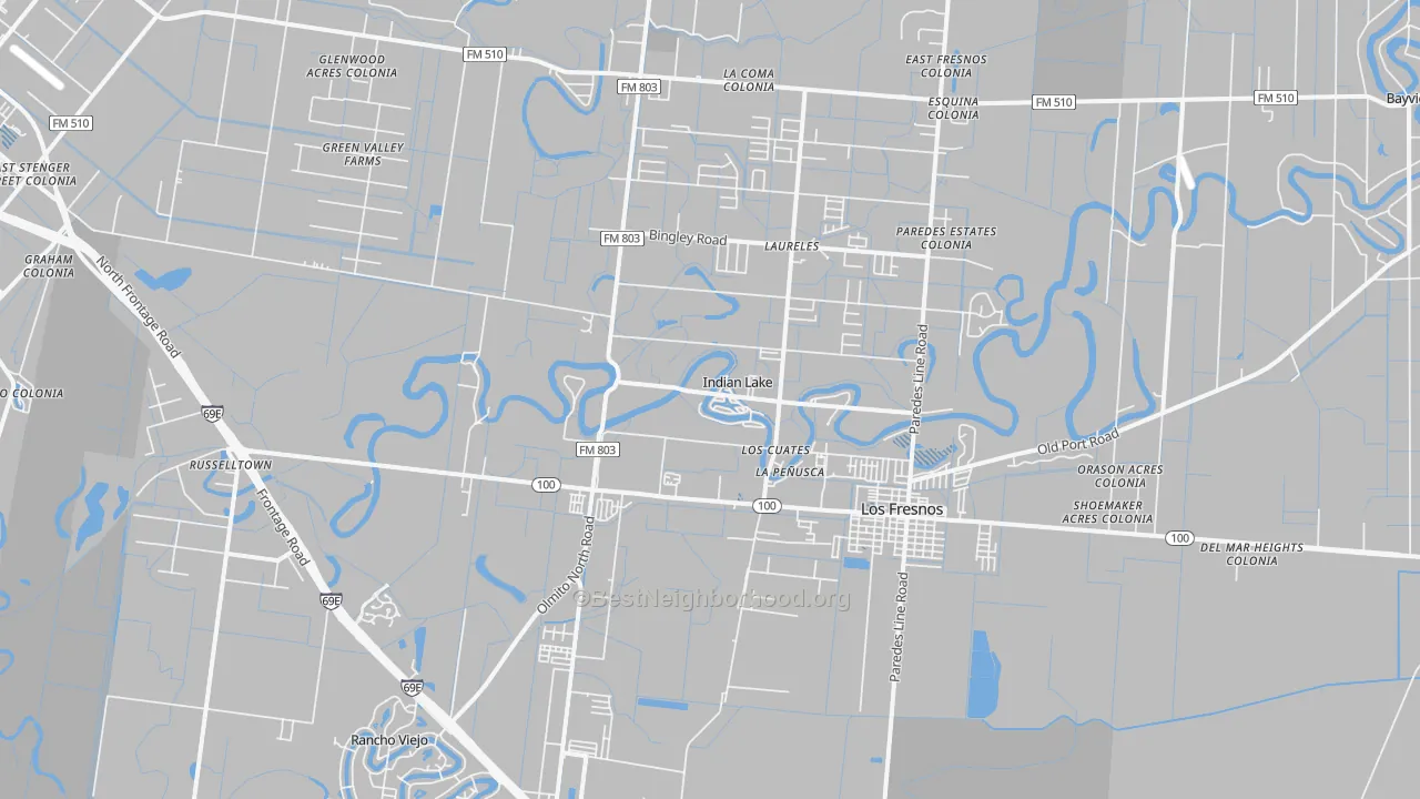 Transit Grade map of Indian Lake, TX