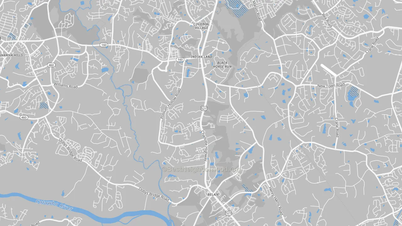 Transit Grade map of Indian Land, SC