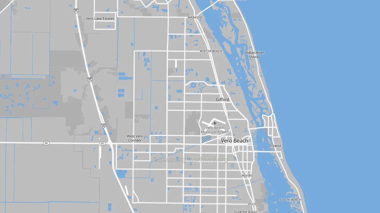 Transit Grade map of Indian River County, FL