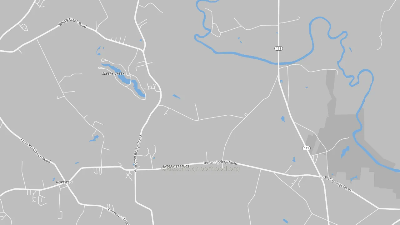 Transit Grade map of Indian Springs, NC