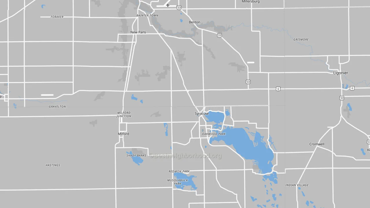 Transit Grade map of Indian Village, IN