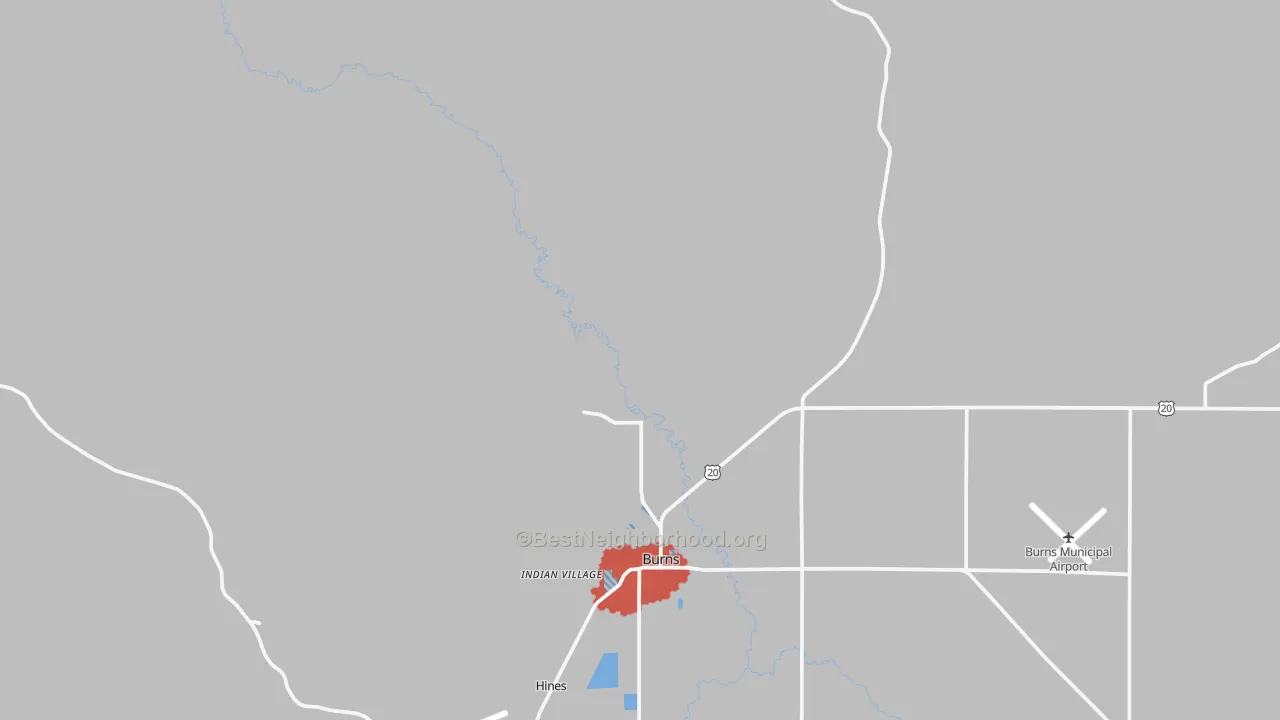 Transit Grade map of Indian Village, OR