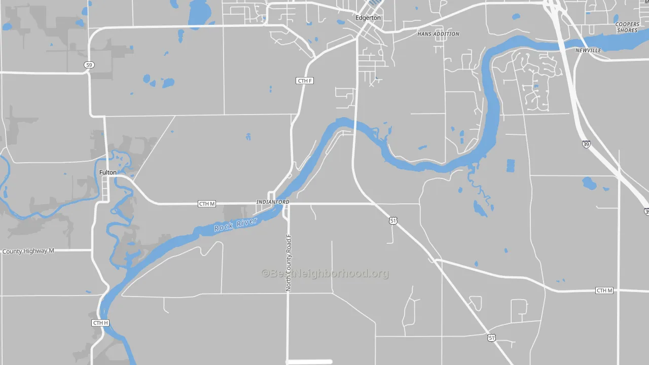 Transit Grade map of Indianford, WI