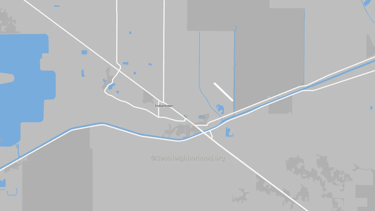 Transit Grade map of Indiantown, FL