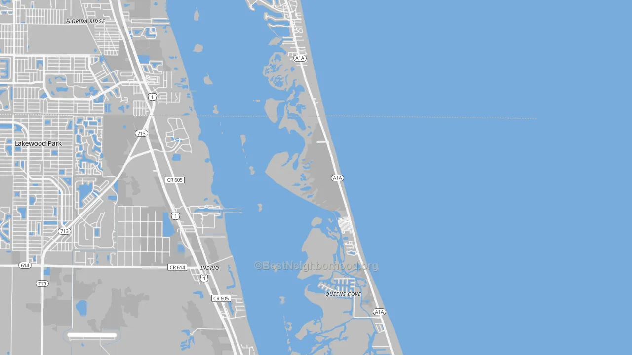 Transit Grade map of Indrio, FL