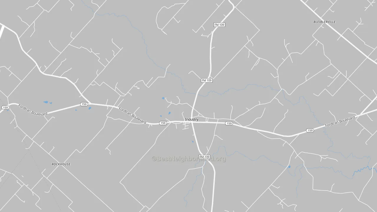 Transit Grade map of Industry, TX