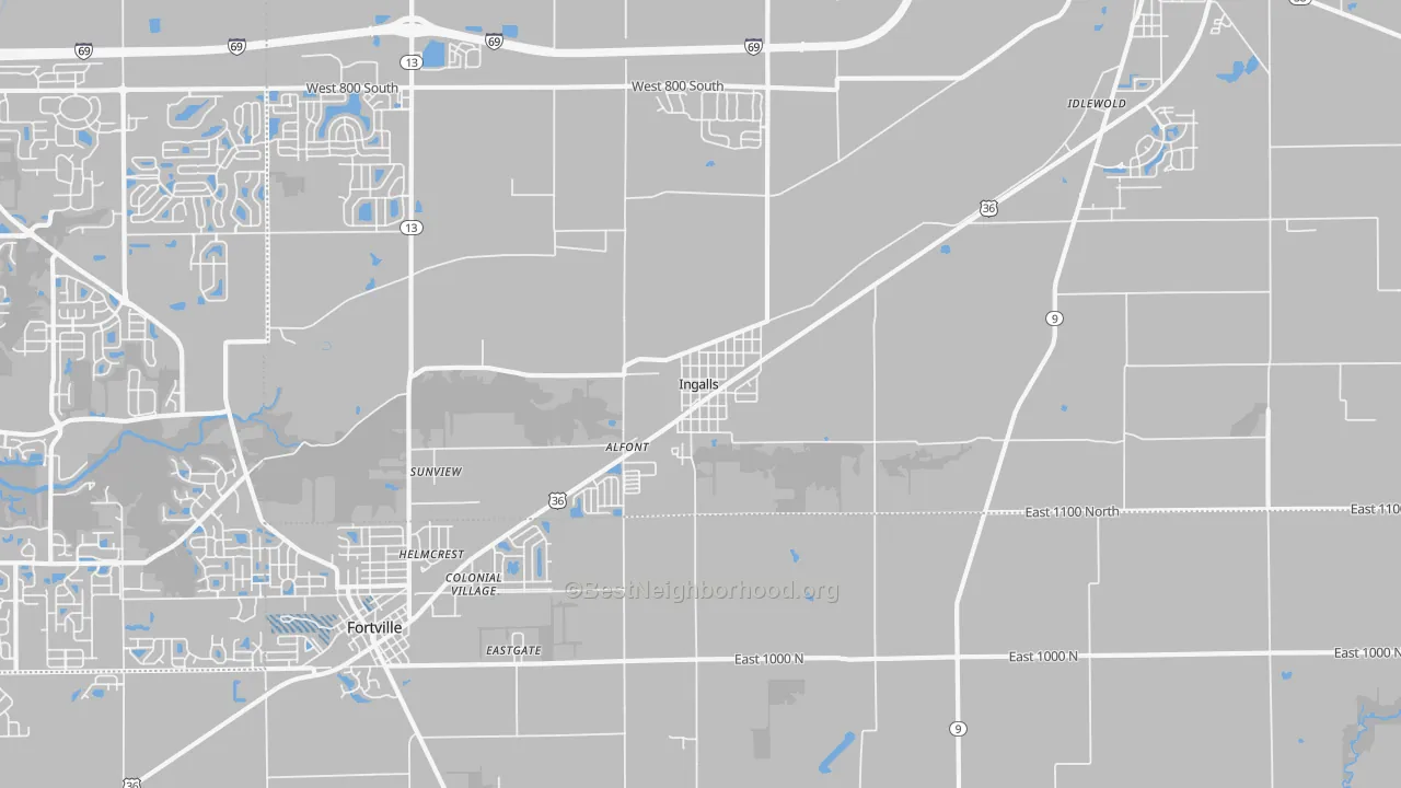 Transit Grade map of Ingalls, IN