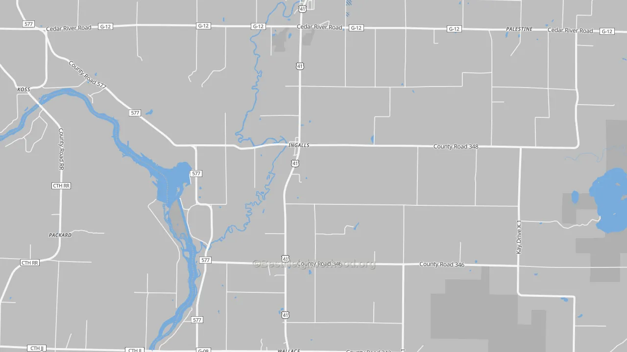 Transit Grade map of Ingalls, MI