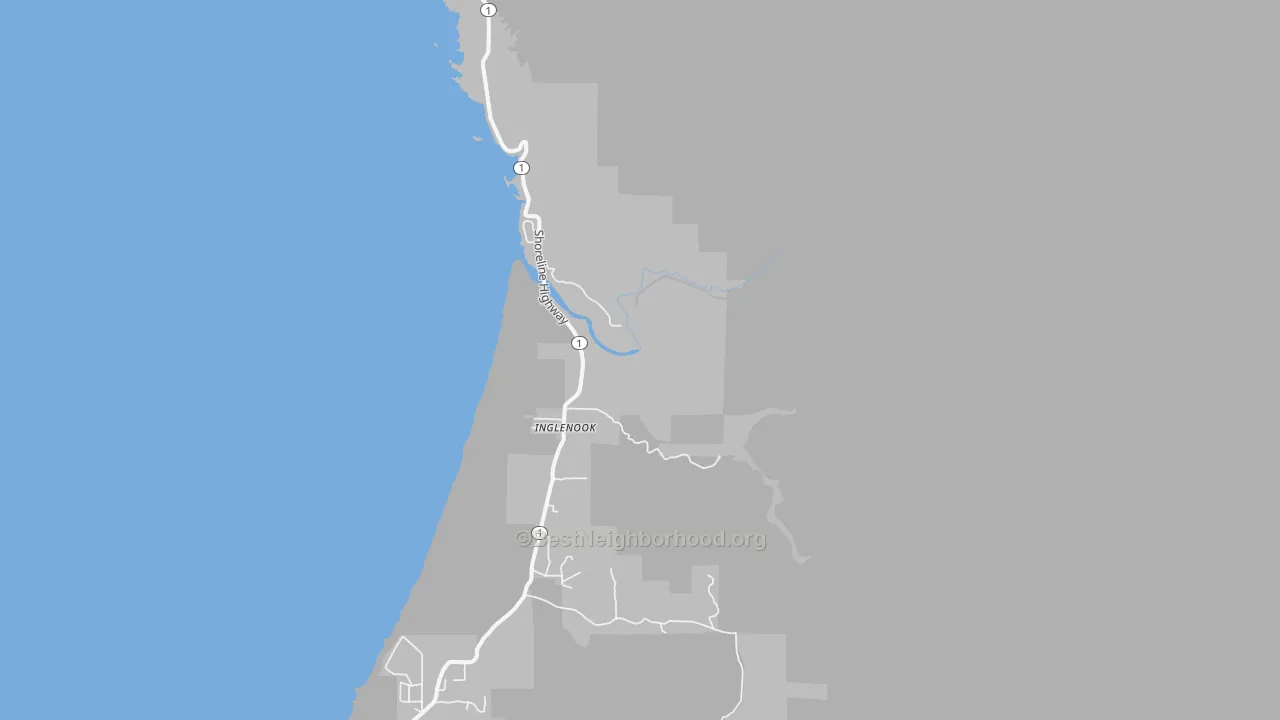 Transit Grade map of Inglenook, CA
