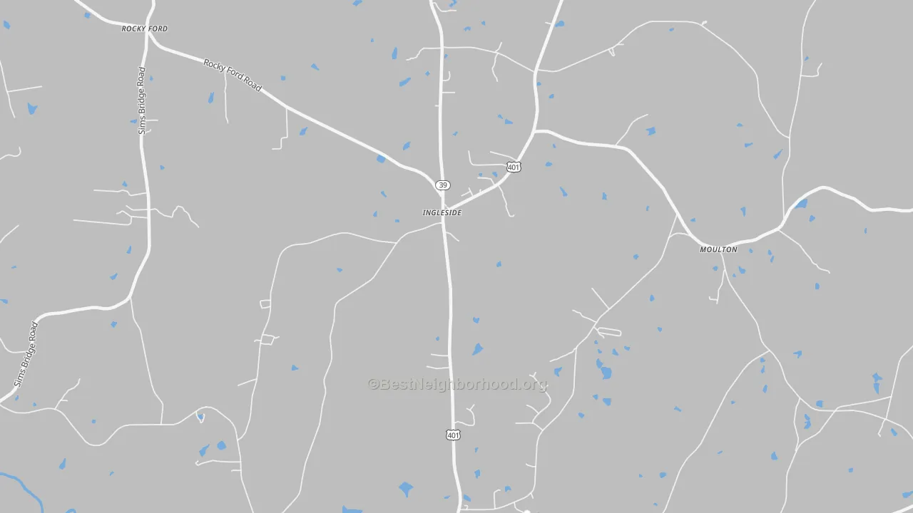 Transit Grade map of Ingleside, NC