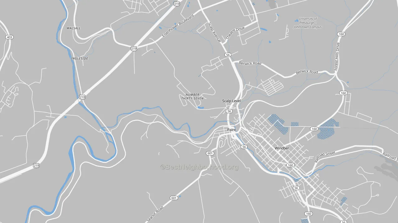 Transit Grade map of Ingleside, PA