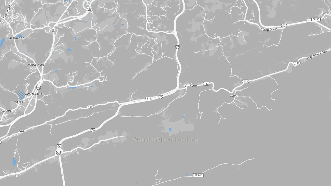 Transit Grade map of Ingleside, WV