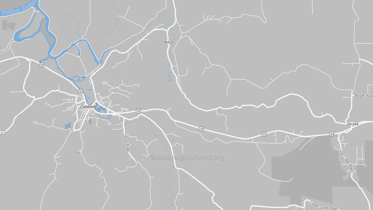 Transit Grade map of Inglis, OR