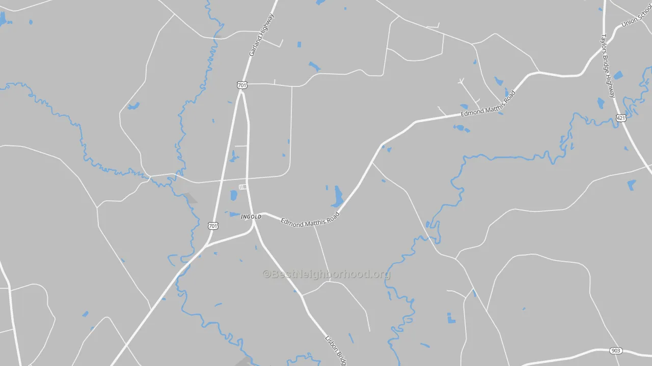 Transit Grade map of Ingold, NC