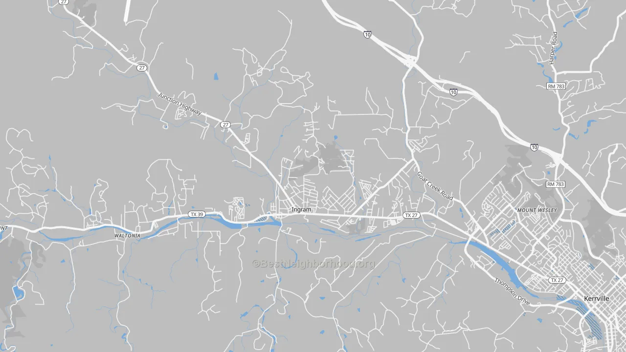 Transit Grade map of Ingram, TX