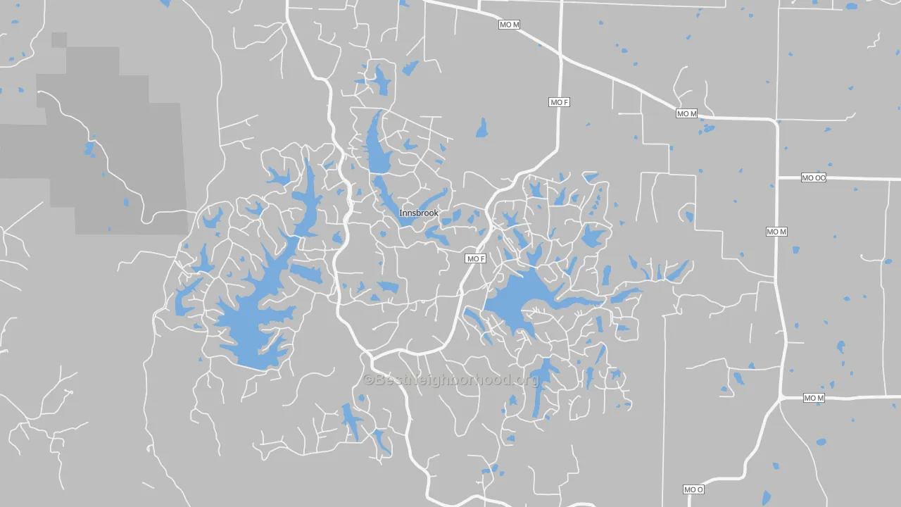 Transit Grade map of Innsbrook, MO