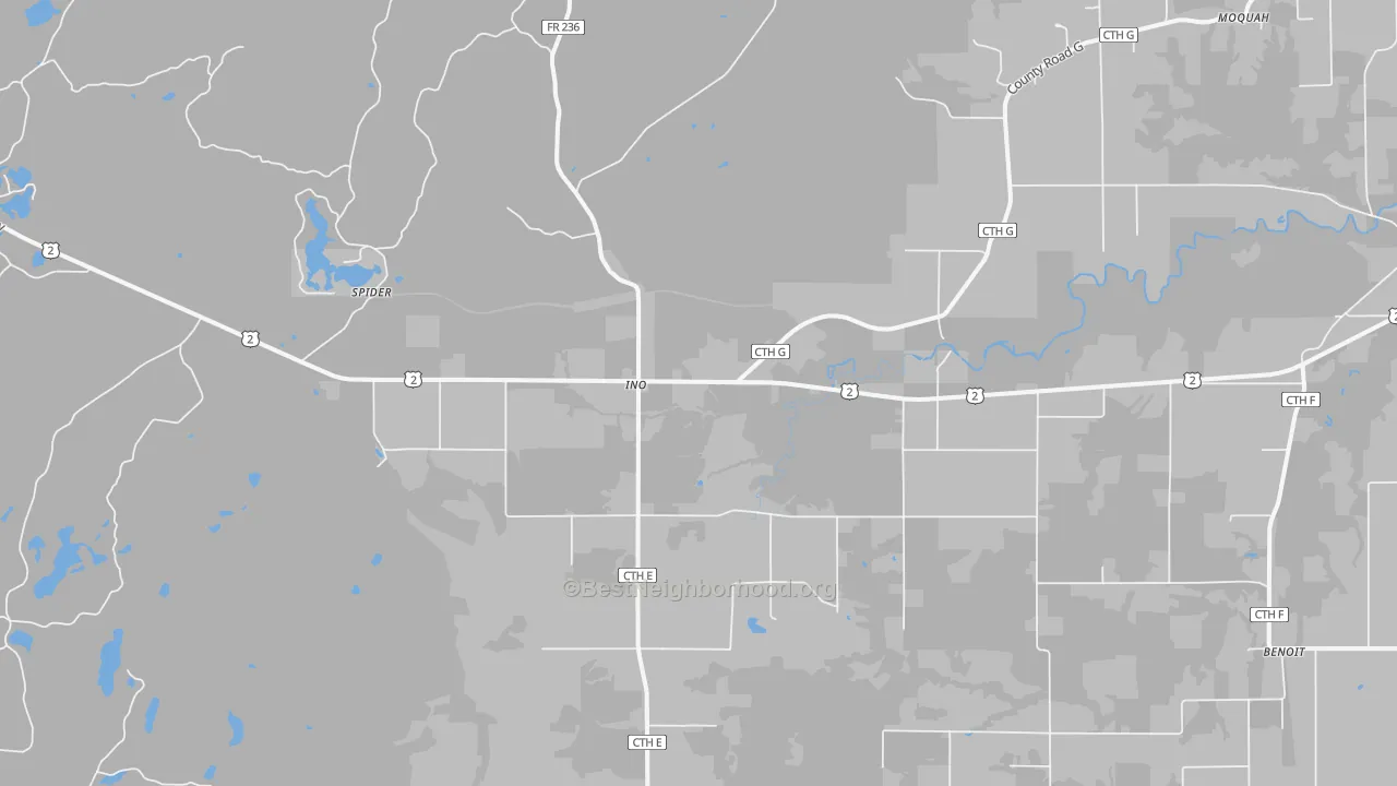 Transit Grade map of Ino, WI