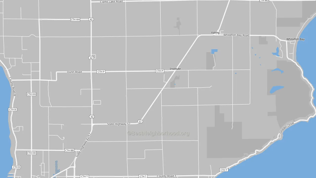 Transit Grade map of Institute, WI