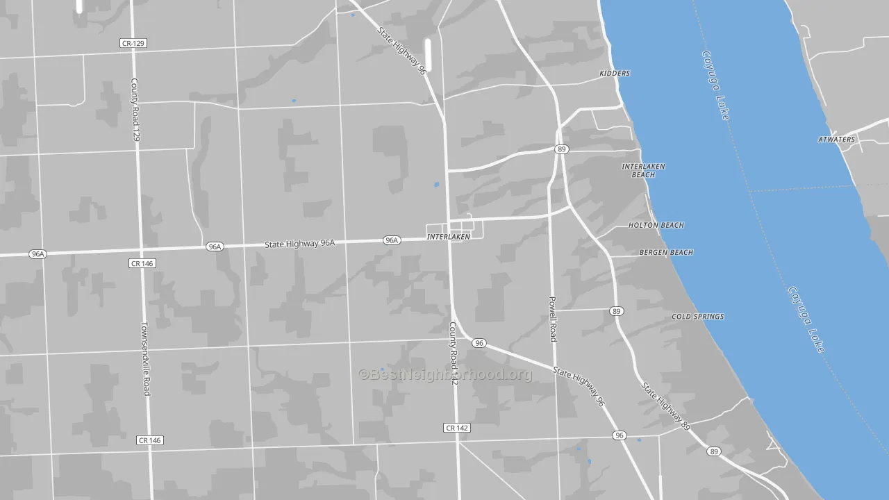 Transit Grade map of Interlaken, NY