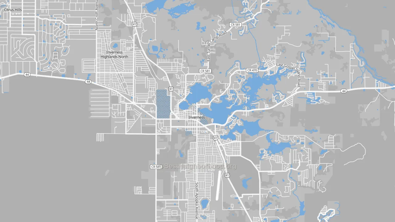 Transit Grade map of Inverness, FL