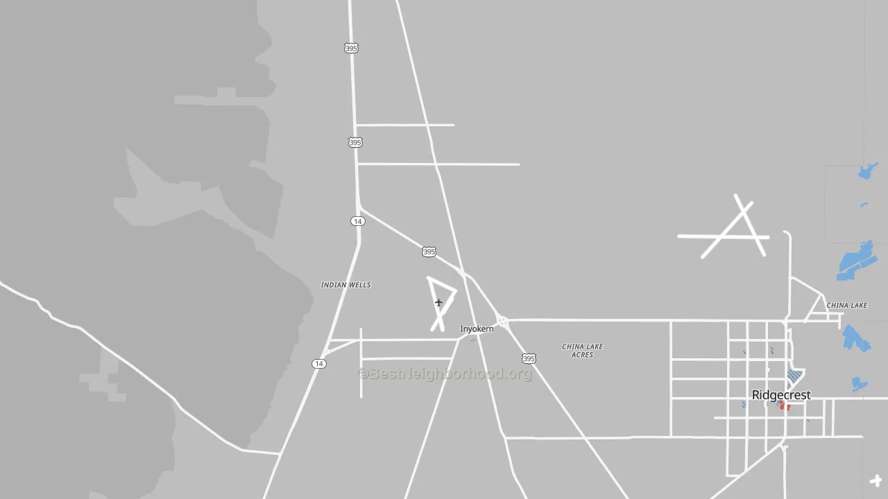 Transit Grade map of Inyokern, CA