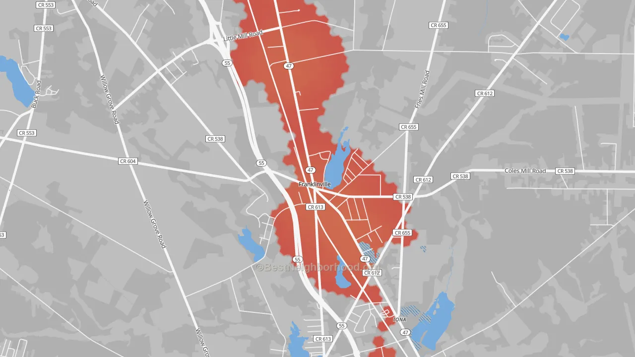 Transit Grade map of Iona, NJ