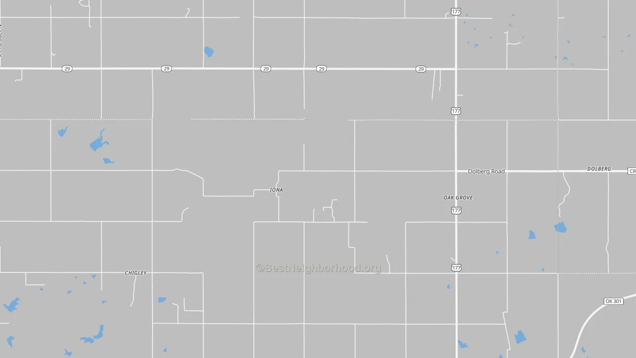 Transit Grade map of Iona, OK