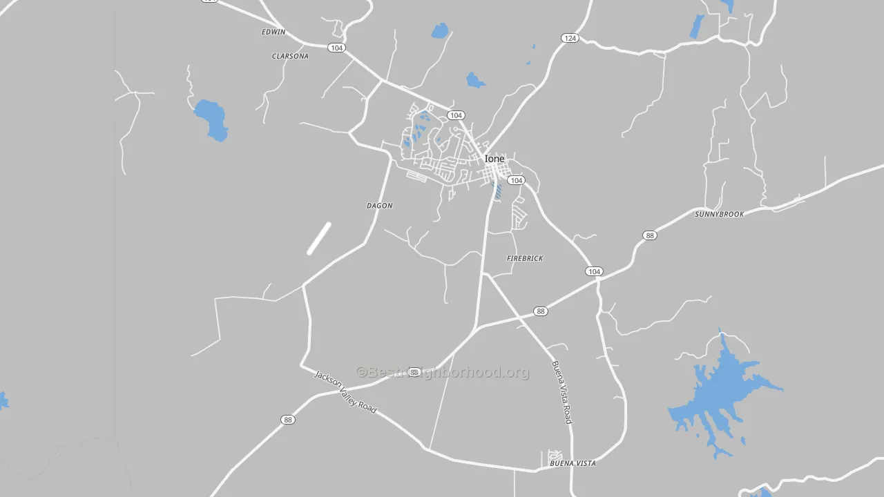 Transit Grade map of Ione, CA