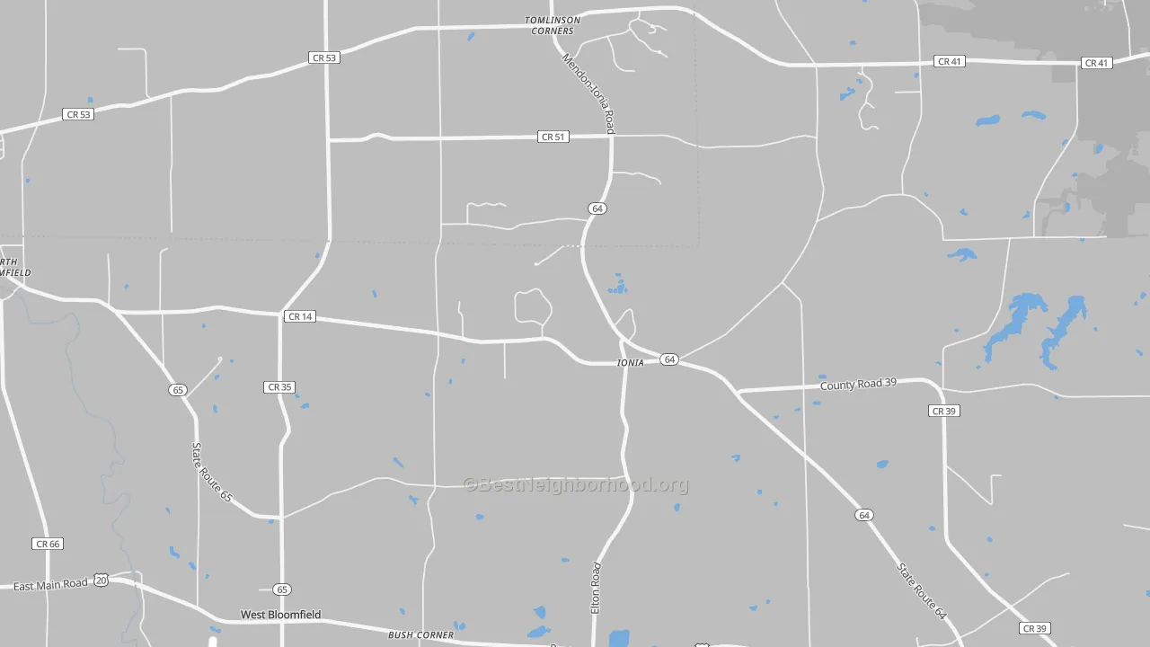 Transit Grade map of Ionia, NY