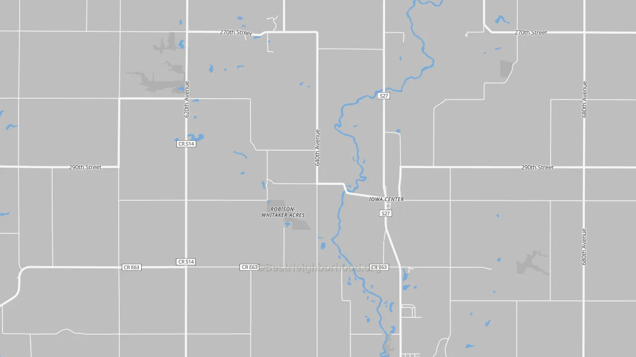 Transit Grade map of Iowa Center, IA