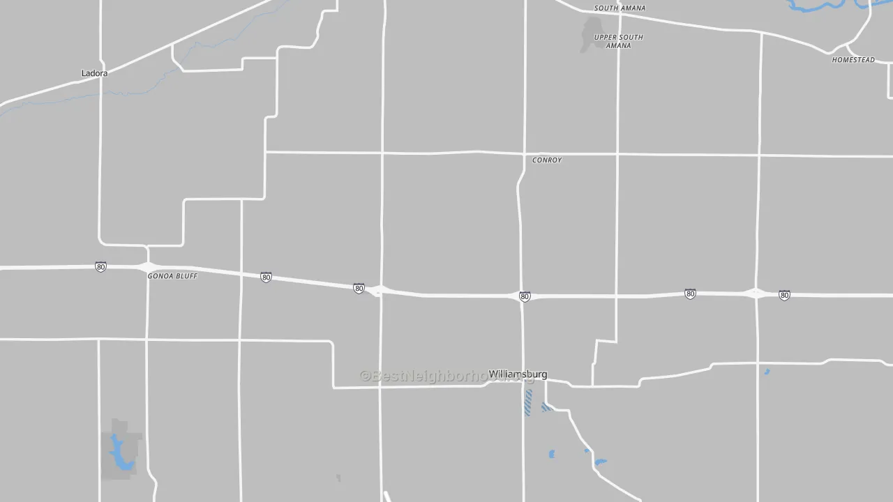 Transit Grade map of Iowa County, IA