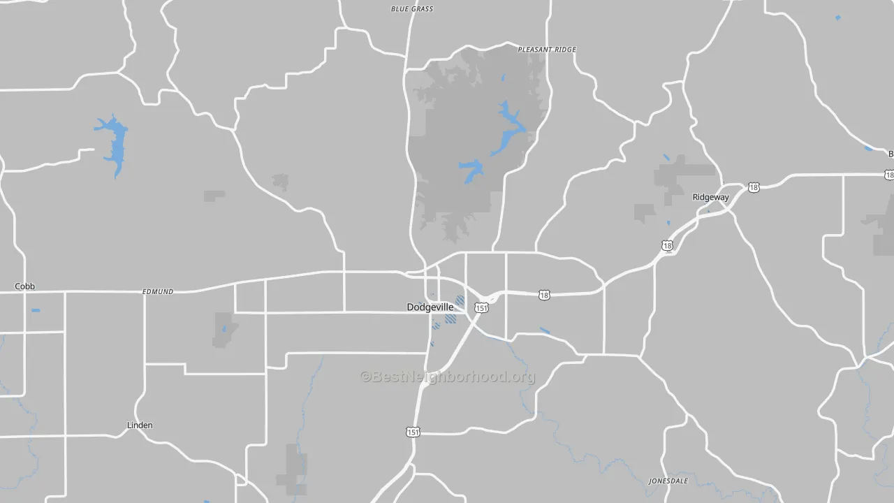 Transit Grade map of Iowa County, WI