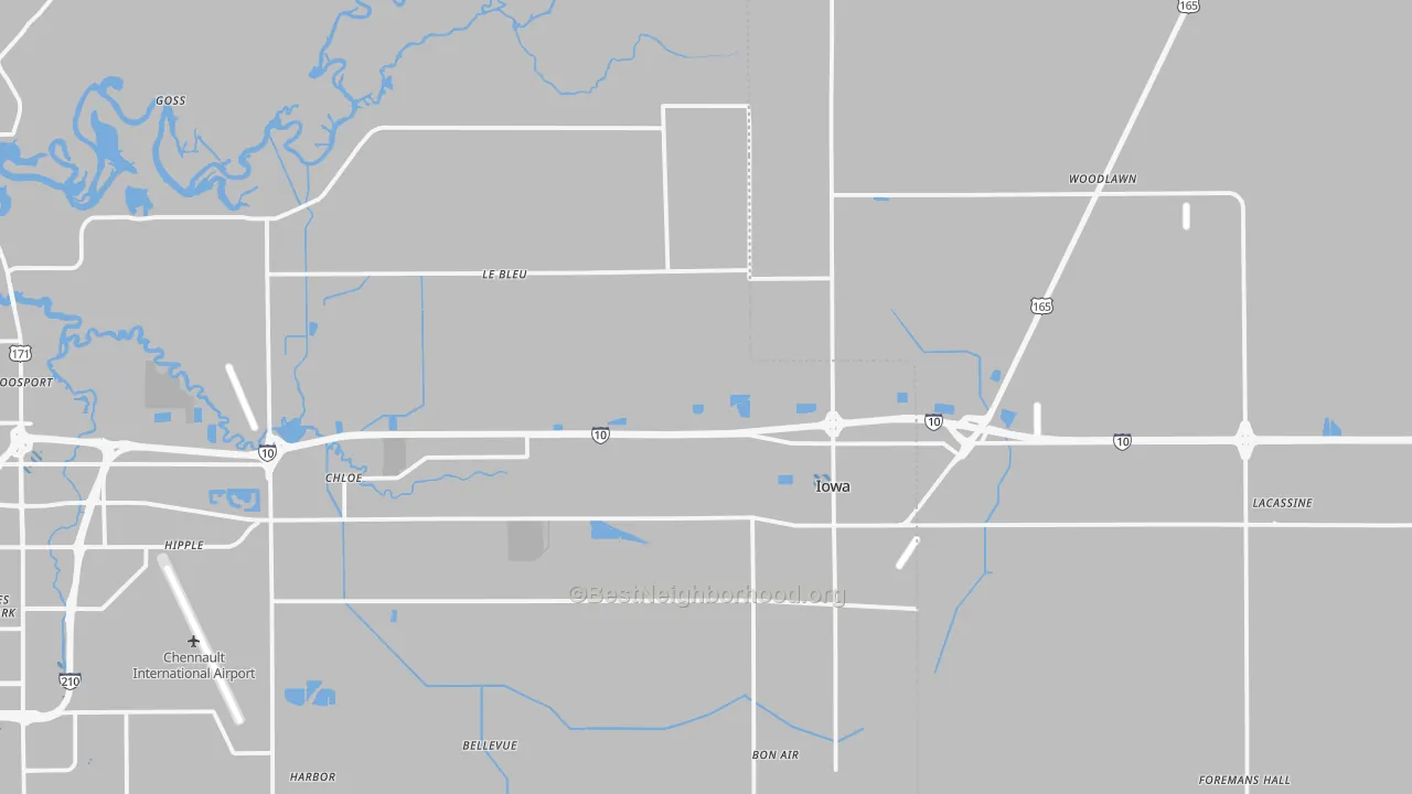 Transit Grade map of Iowa, LA