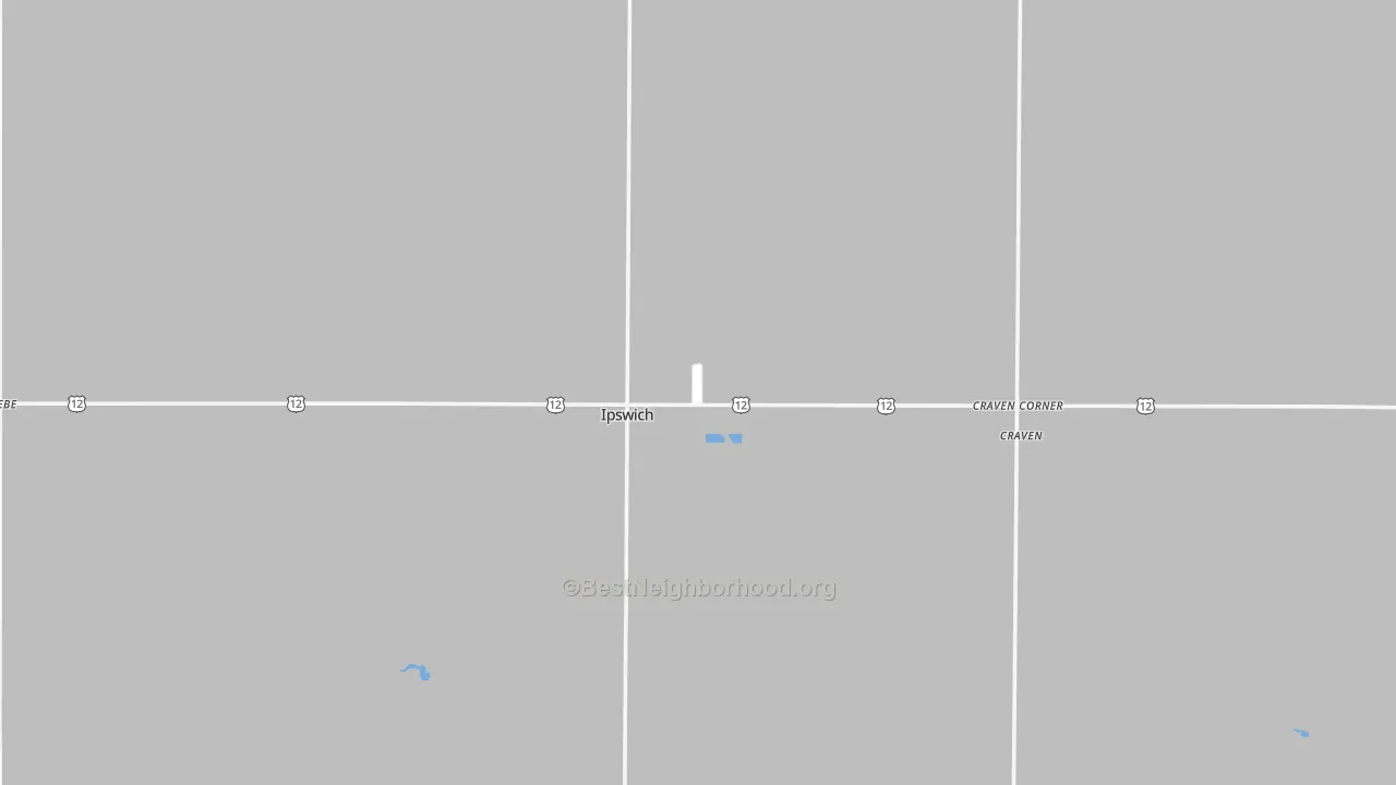 Transit Grade map of Ipswich, SD