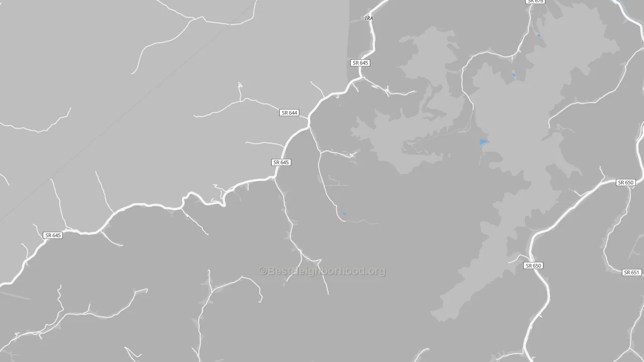 Transit Grade map of Ira, VA