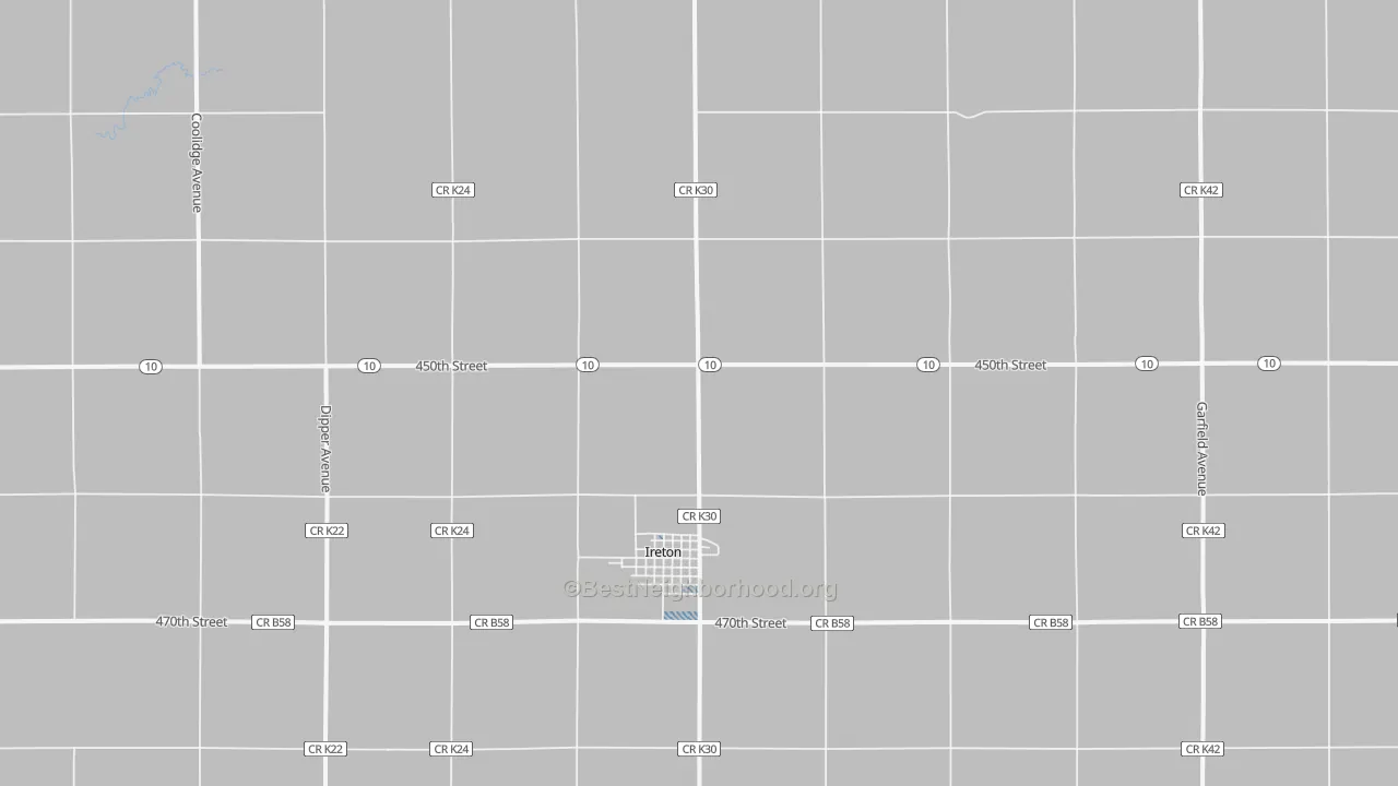 Transit Grade map of Ireton, IA