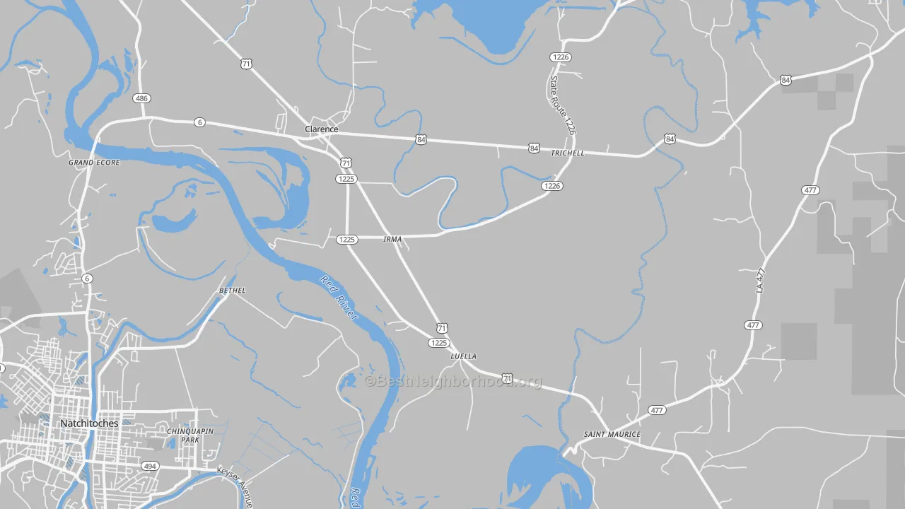 Transit Grade map of Irma, LA