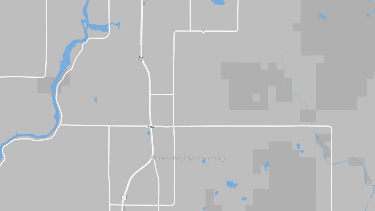 Transit Grade map of Irma, WI