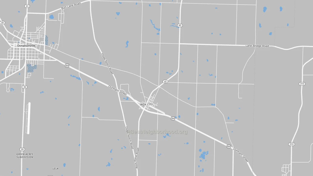 Transit Grade map of Iron City, GA