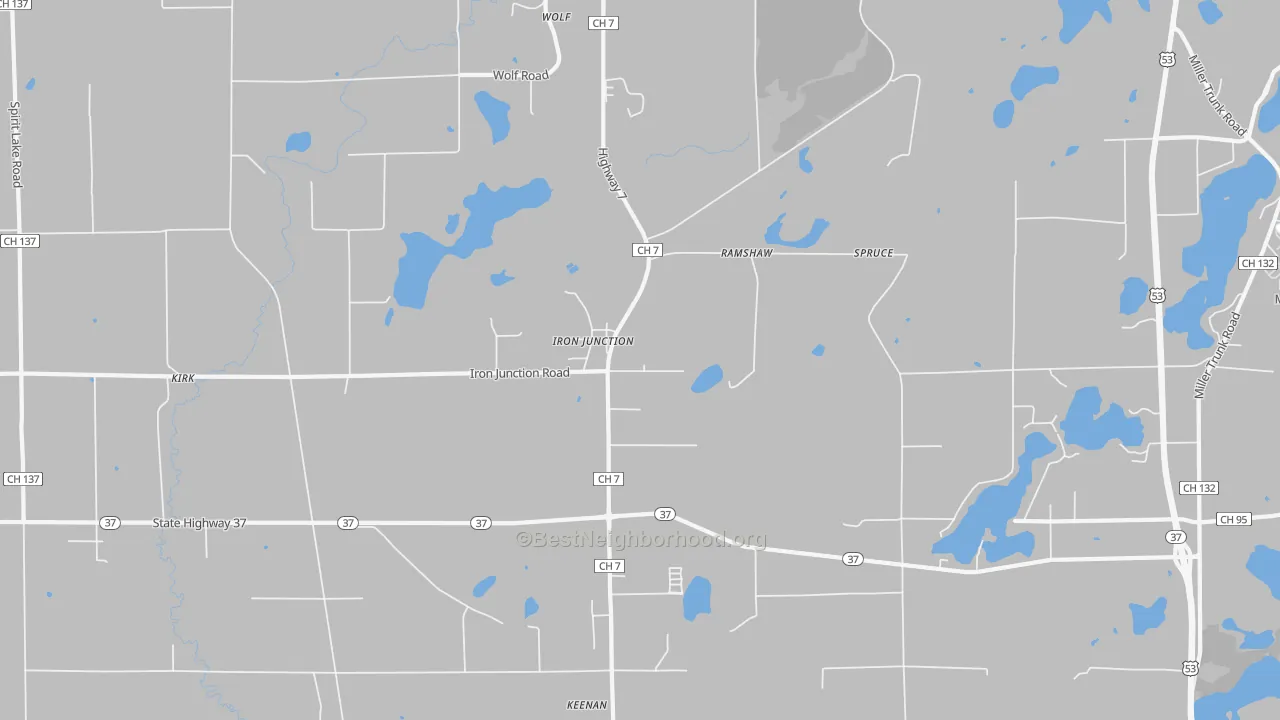 Transit Grade map of Iron Junction, MN