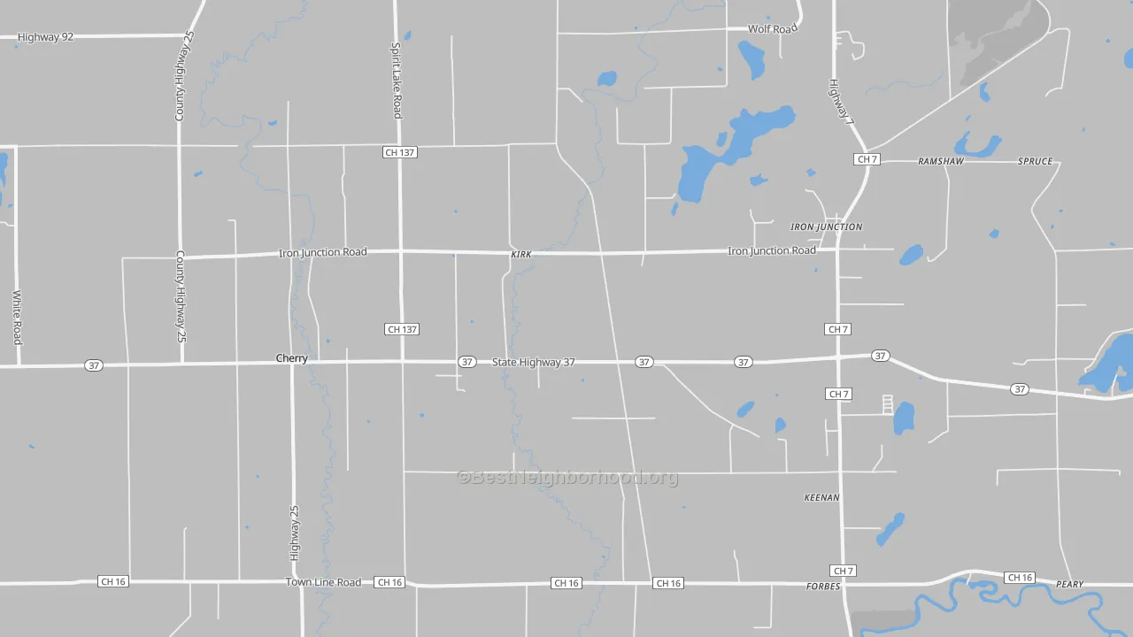 Transit Grade map of Iron, MN